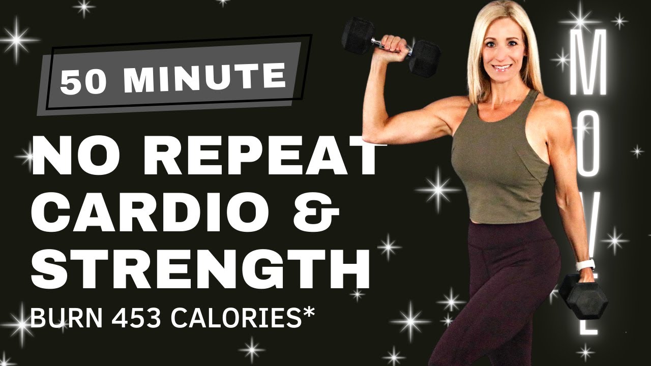 50 Minute No Repeat Cardio & Strength HIIT Workout | LUCCA Format