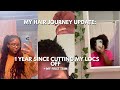 my hair journey update: YEAR 1 since cutting off my locs
