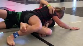 girl vs boy bjj 2023 - brielle bibla submission by kimura