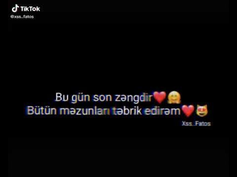 Son zeng! Bütün mezunları tebrik edirem