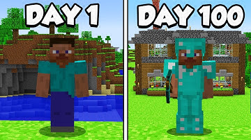 I Spent 100 Days in Old School Minecraft