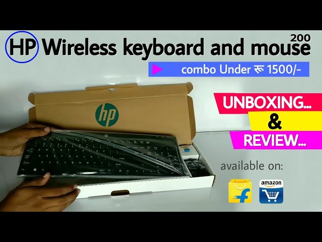 HP wireless keyboard and mouse 200 ‍। ‌Unboxing and review | in hindi -  YouTube