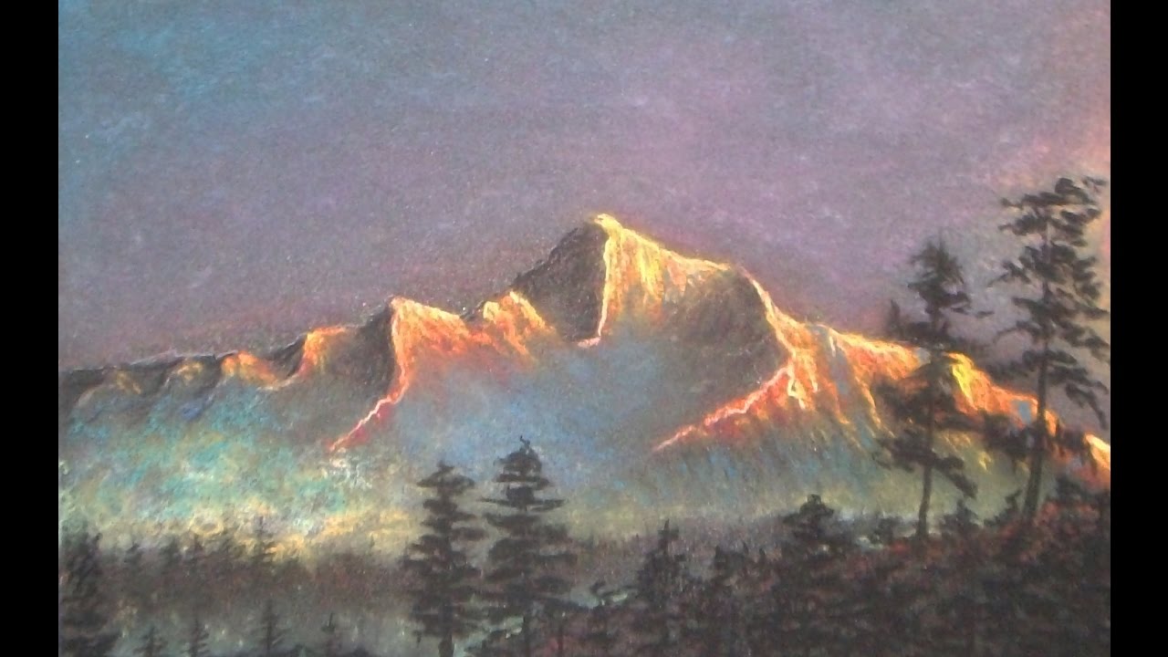 How to draw with soft pastels for beginners , Sunrise over the