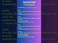 push pop shift unshift array methods #shorts