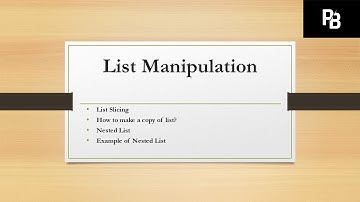 Python Series session 15 | List copy| List slice| Nested List | List Manipulation| CBSE Class 11 CS