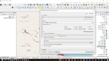 QGIS 3 heatmap - Kernel density estimation