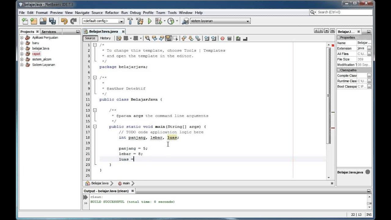 Belajar Java Netbeans untuk pemula (Hari 1) - YouTube