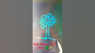 How To Draw A Tree 🌲In Easy Steps #drawing #art #youtubeshorts #viral #video #easydrawing