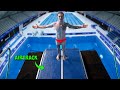 Gymnasts put AIRTRACK on Olympic Diving Board!? | Nile Wilson