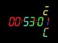 Stopwatch timer with animated 7segment digits