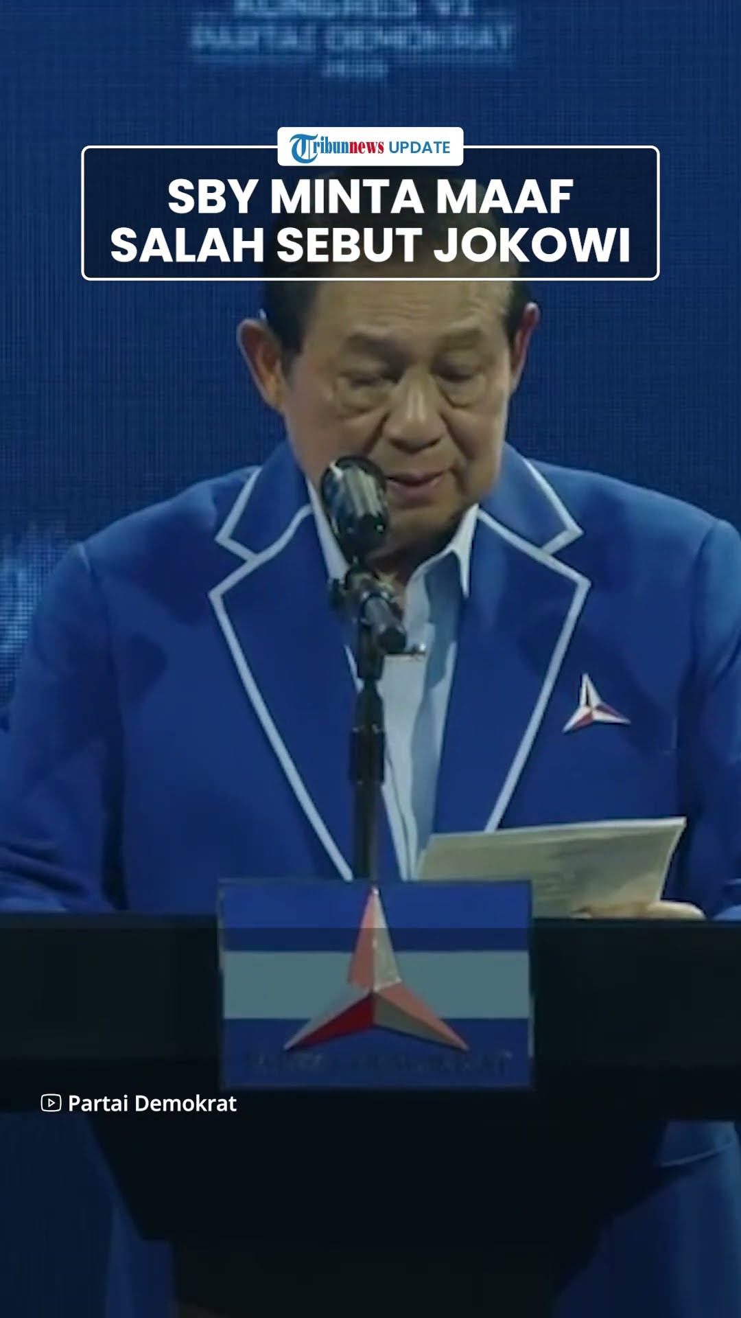 SBY Keseleo Lidah, Langsung Minta Maaf Salah Sebut Nama Jokowi saat Kongres VI ParatI Demokrat