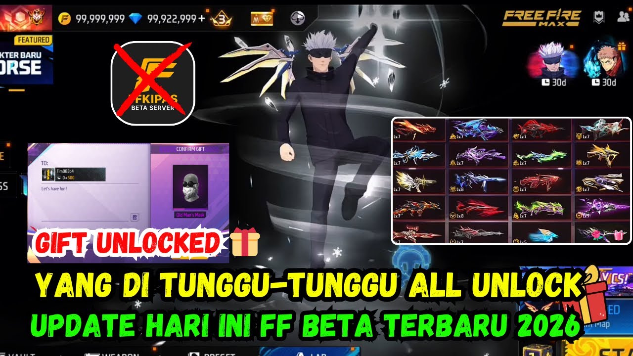 CARA DOWNLOAD FF KIPAS ORI 2026 VIP GRATIS!! FF BETA 2026 LINK MEDIAFIRE SEMUA HP