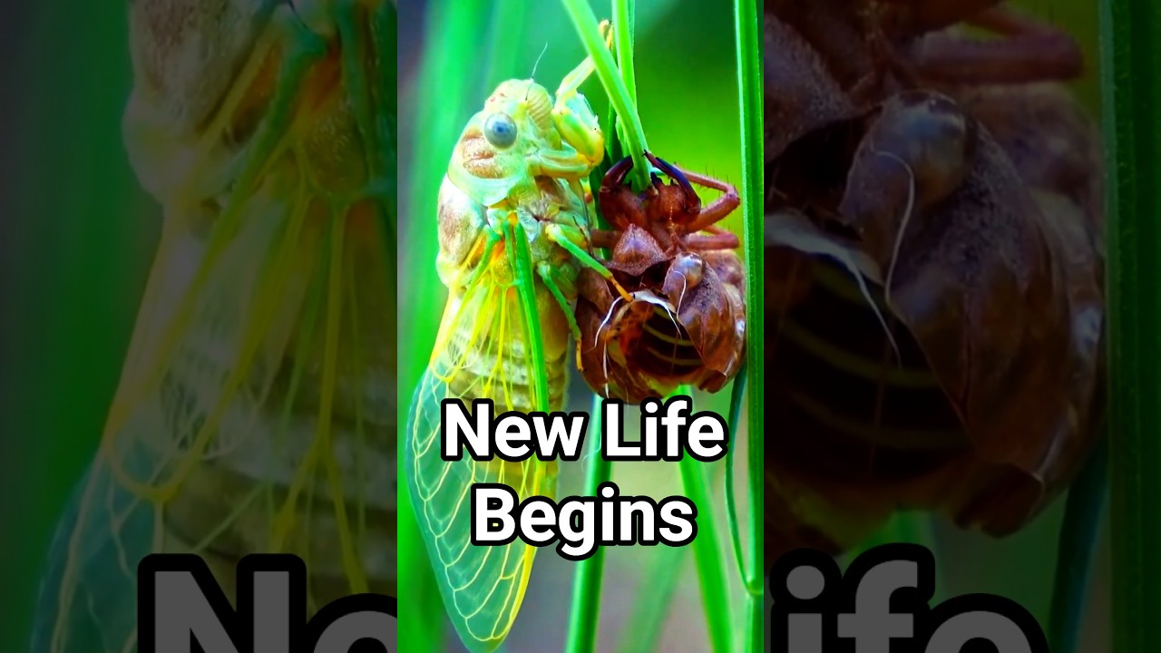 Cicada Next to Its Exoskeleton – Amazing Insect Transformation Short I NATURAXIS  