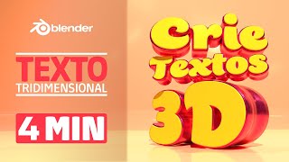 How to Create 3D Text in 4 Minutes | Blender 3D Tutorial