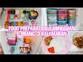 FOOD PREPARATION. BELANJA 2 MINGGU SEKALI. ANGGOTA KELUARGA 5 ORANG. MASAK 1 KALI UNTUK 3 KALI MAKAN