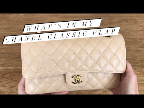 tan chanel classic flap bag