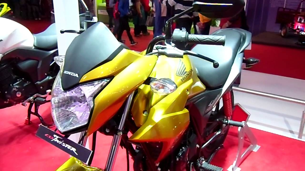 minato vs obito Honda CB Twister in Golden Yellow at 12th Auto Expo 2014 The Motor Show Greater Noida