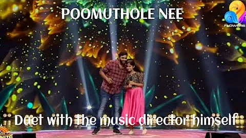 Poomuthole nee | Hanoona azees | flowers top singer | duet with Ranjin raj sir