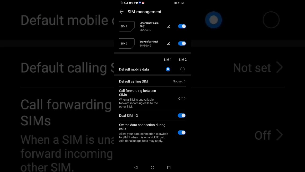 How To Change Default Mobile Data Sim 1 On Any Huawei Android Phone