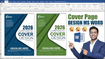 MS Word Create Printable Beautiful Cover Page Design Tutorial | MS Word Designs Hindi Tutorial