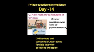 python memory management #python #codinginterview #interview #c #java #shorts #pythontricks #coding