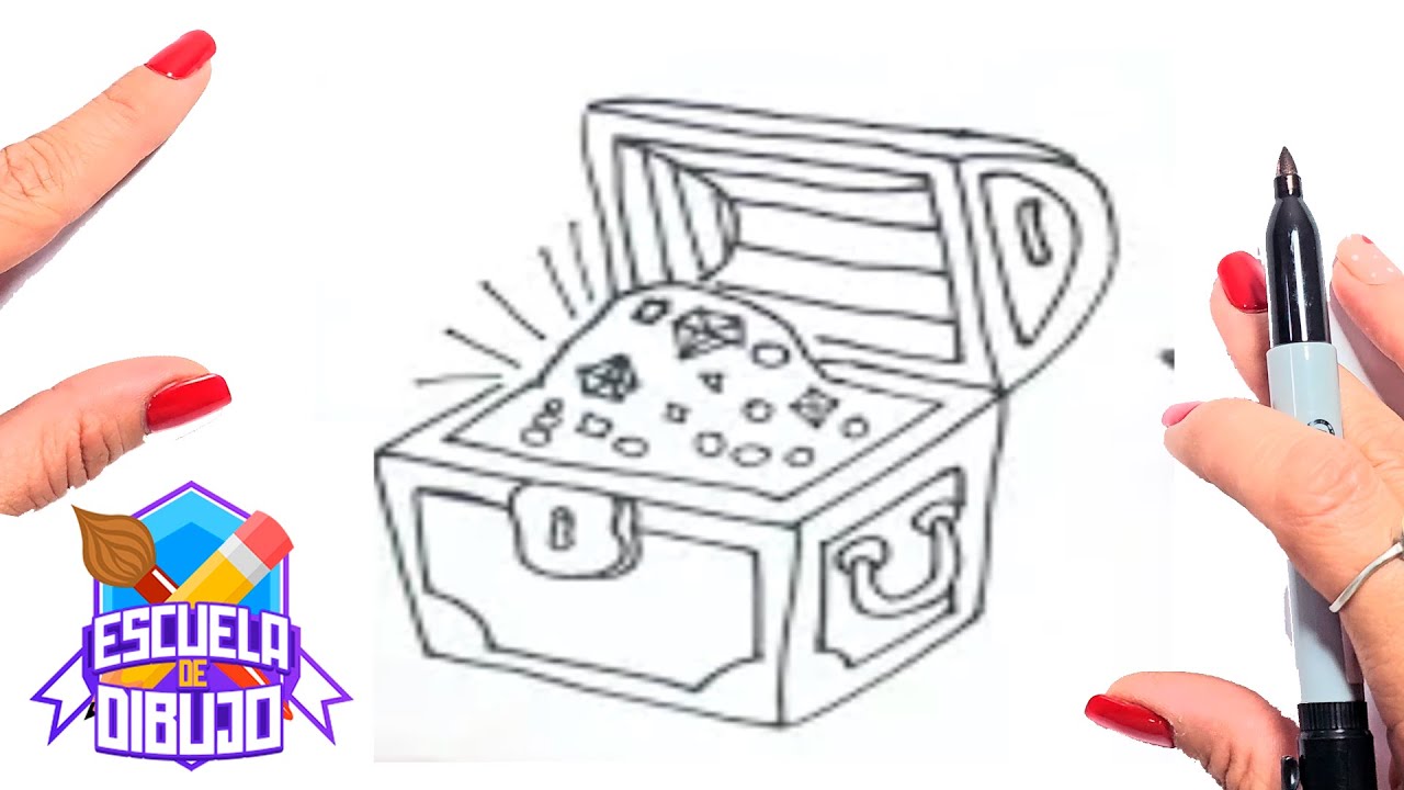 ¿Cómo Dibujar un BAÚL de TESOROS? 💰💎 Dibujo de BAÚL