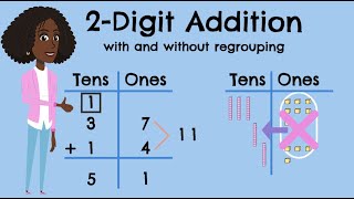 2-Digit Addition With and Without Regrouping
