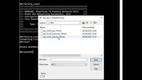 APC Schneider Electric PDU NMC2 factory reset and firmware flash via serial port