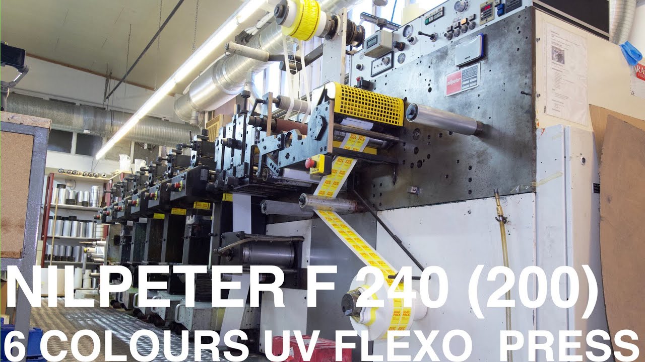 Nilpeter F 240 6 colours Flexo label printing press with UV