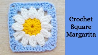 How to Crochet Daisy Granny Square | Crochet in Easy Way | Easy to Follow Tutorial for Beginners