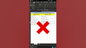 Capitalize The First Letter Of Each Word #excel#spreadsheet #exceltips #exceltutorialforbeginners