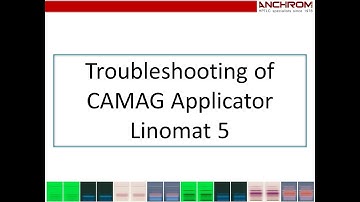 CAMAG HPTLC Applicator Linomat 5 troubleshooting explained by Anchrom