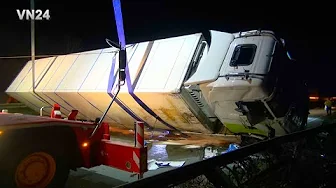 VN24 - Absolutely textbook recovery of a truck with a soft landing on its wheels