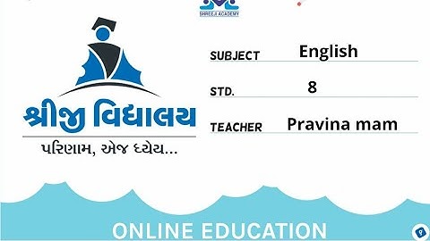 STD 8 ENGLISH LETS READ MORE UNIT 3 STOP POLLUTION SHREEJI VIDYALAYA