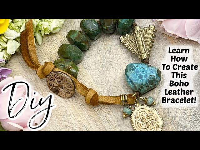 Boho Fiesta Bracelet Kit - Seed Beads and Leather Bracelet - Boho Style