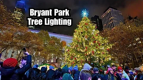 Bryant Park Christmas Tree Lighting 2025 🎄 | Full Holiday Experience in 4K
