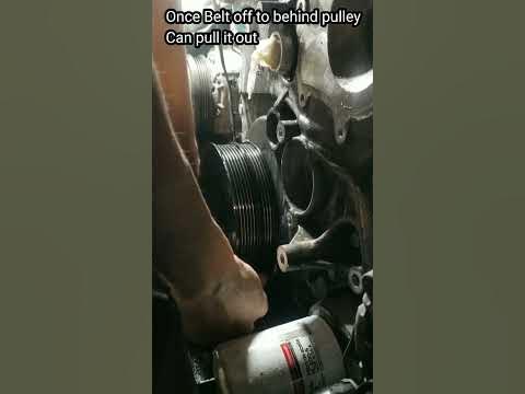 F150 Eco AC belt replacement. No belt tensioner - YouTube