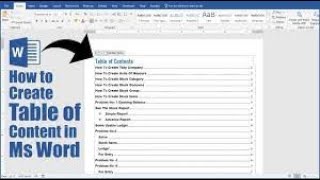 Creating a Table of Contents in Microsoft Word  आप किसी विषय का सूची बना सकते है, screenshot 4