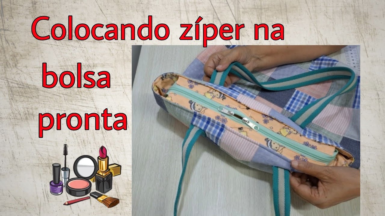 Venha Aprender Colocar Zíper na Bolsa Pronta  #tudo fácil