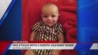 Illinois police searching for 3-month-old baby taken with stolen van in Alton