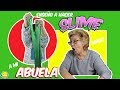ENSEÑANDO A MI ABUELA HACER SLIME BRILLANTE DIY! Making Glitter Slime Grandma!! Momentos Divertidos