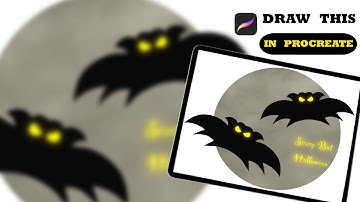 Scary Bat Halloween - Procreate Tutorial