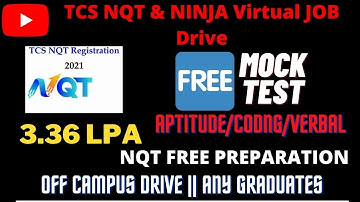 🔴HOW TO PREPARE FOR TCS NQT 2021 / 2022 || FREE MOCK TEST || WIPRO || BE/BTECH/BCA/MCA/ANY GRADUATE