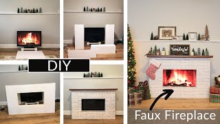 DIY FAUX FIREPLACE- Made from FOAM Board and TV