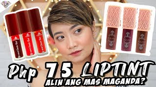 PHP 75 NA BAGONG LIPTINT?! | PRETTY SECRET LIPTINT VS SQUAD COSMETICS LIPTINT | MAE LAYUG