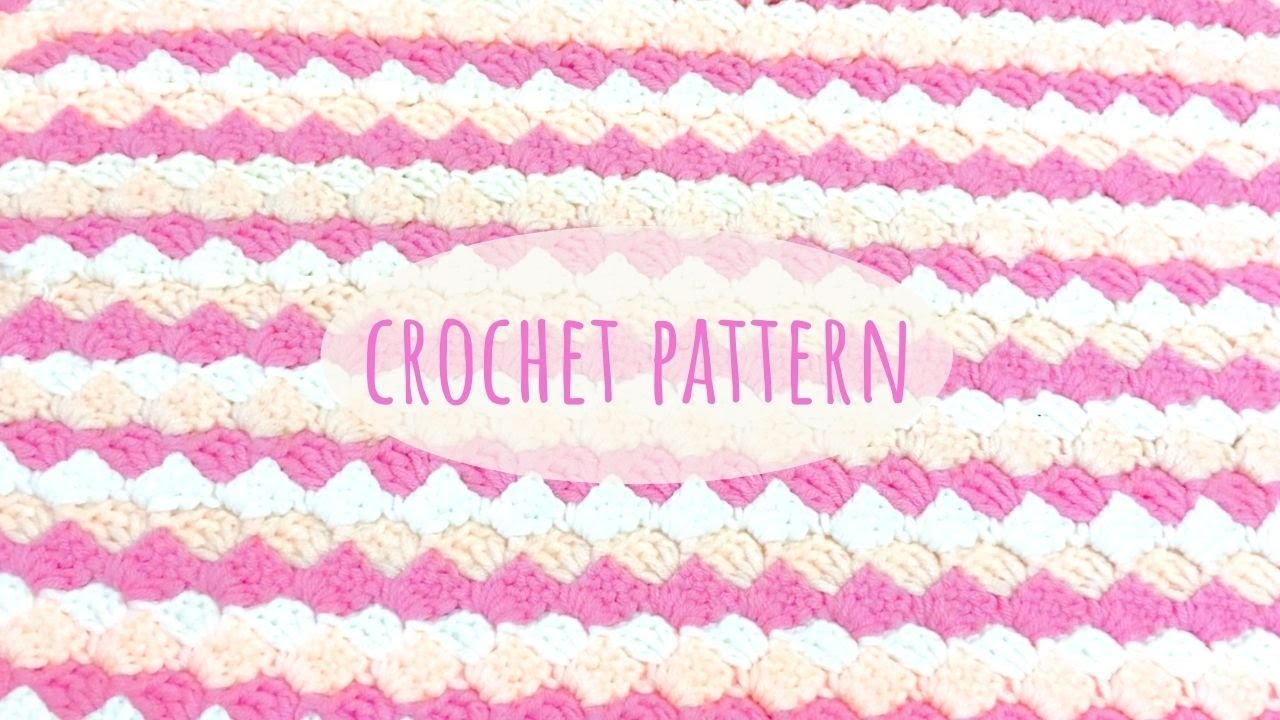 Hướng dẫn móc hoạ tiết ứng dụng móc áo len, chăn cho bé - Crochet pattern baby blanket, sweater