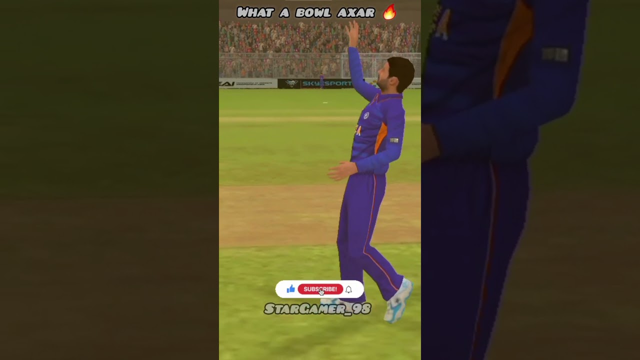 what  🔥 bowl by 😱 Axar Patel Real Cricket 22 