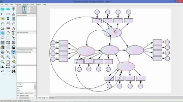 Belajar SEM Amos eps 10 membuat full model, pervariabel, uji hipotesis, eksogen / endogen