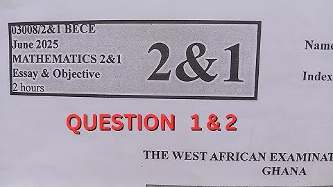 2025 B.E.C.E Mathematics || Menalights tv