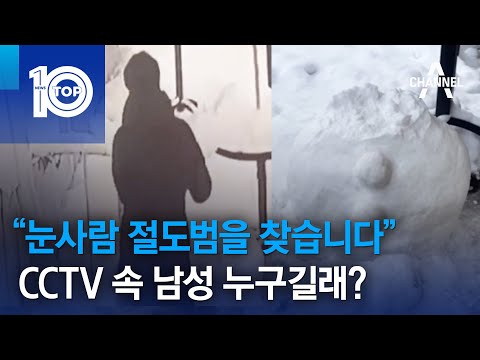 “눈사람 절도범을 찾습니다”…CCTV 속 남성 누구길래? | 뉴스TOP 10